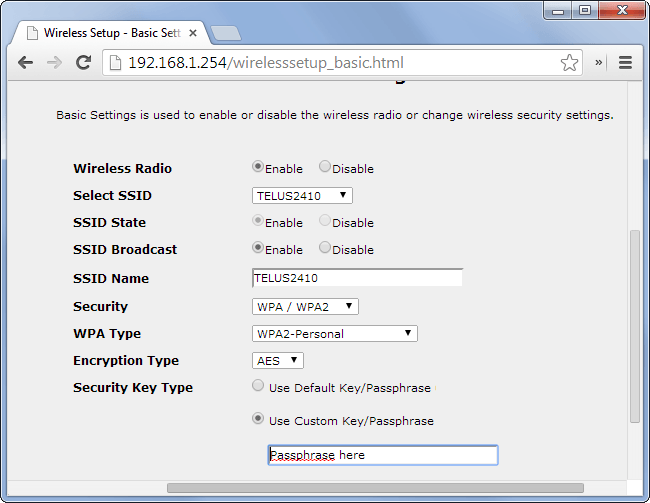 Router Settings