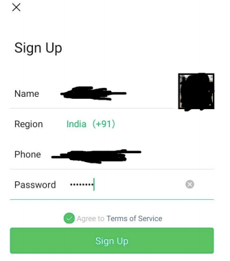 Sign Up for Wechat