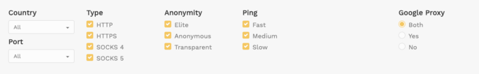 Hidester Proxy List