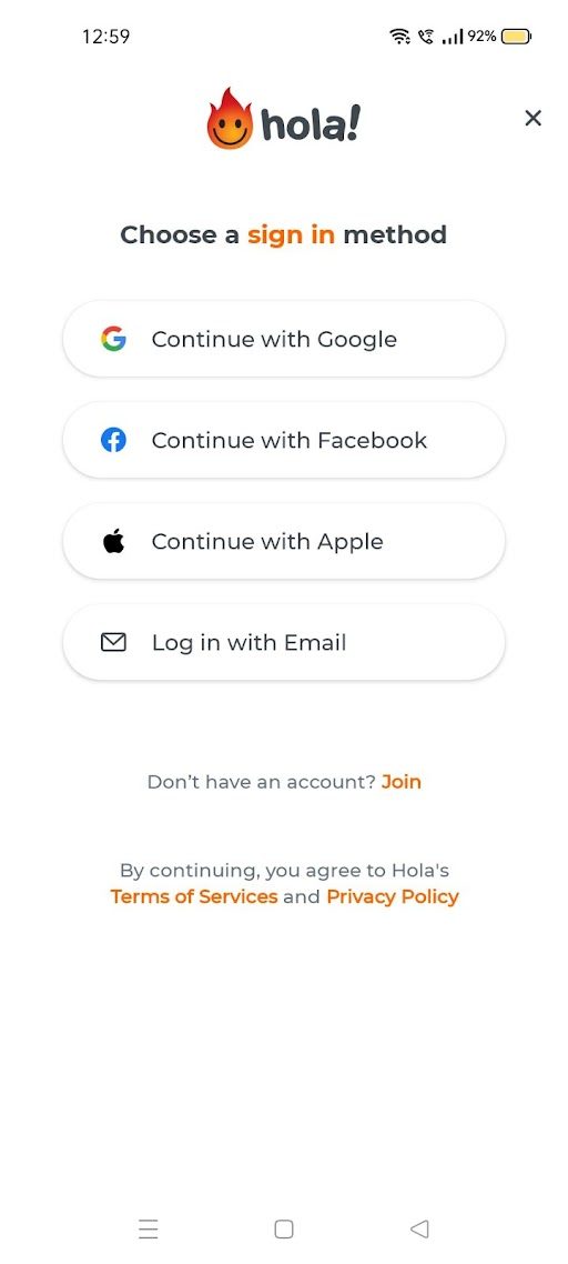 Hola VPN Sign Up